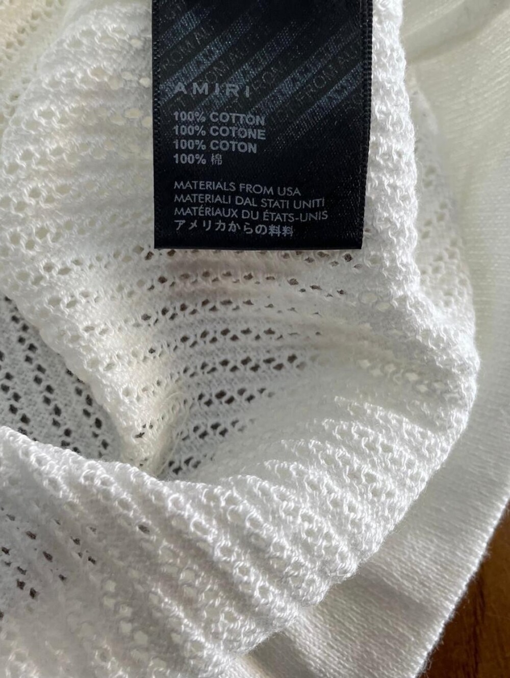 AMIRI Men's White Cotton Knit T-Shirt & Shorts Set- Size L - Picture 12 of 12